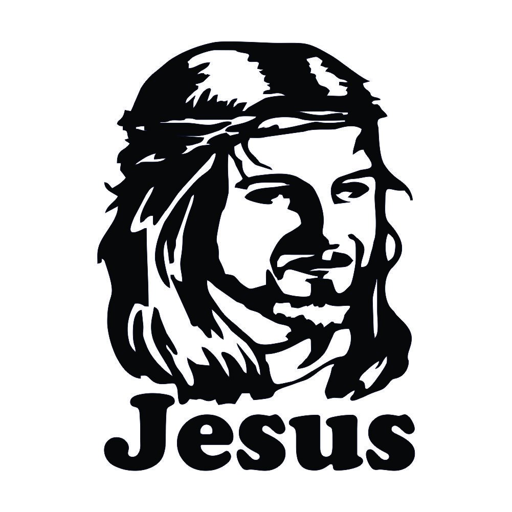 Adesivo Recortado para Carro - Face de Jesus (modelo 02) - - Novaluz