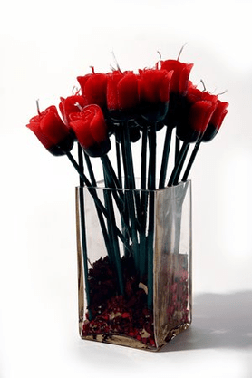 Botão de Rosa com Caule Perfumada - Grande - Refil -