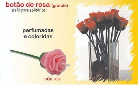 Botão de Rosa com Caule Perfumada - Grande - Refil -