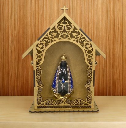 Capela Cru com Imagem de 10 cm -