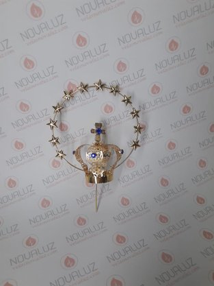 Coroa Resplendor Dourada 4 cm - Para Imagem de 25 cm -