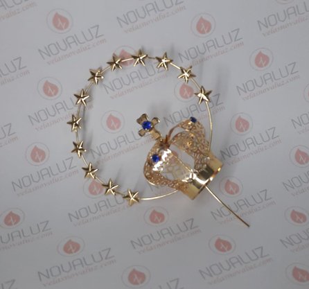 Coroa Resplendor Dourada 4 cm - Para Imagem de 25 cm -