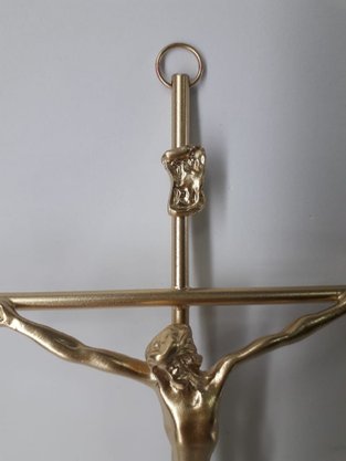 Crucifixo de Metal 24 x 13 - Barra Redonda -