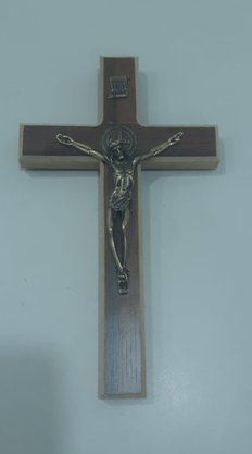 Crucifixo de Parede - Cristo com São Bento -