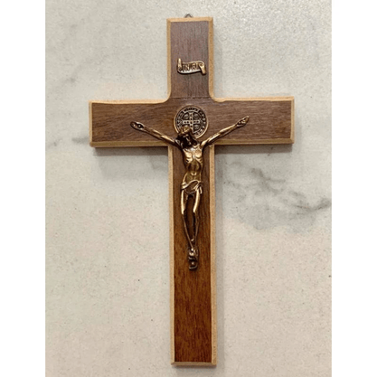 Crucifixo de Parede - Cristo com São Bento -
