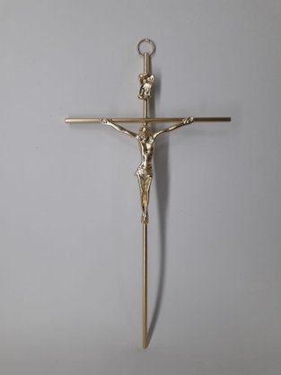 Crucifixo Metal 19 x 10 - Barra Redonda