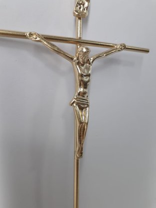 Crucifixo Metal 19 x 10 - Barra Redonda