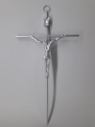 Crucifixo Metal 19 x 10 - Barra Redonda