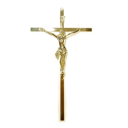 Crucifixo Metal 30 x 17 cm - Barra Chata Maxxi -