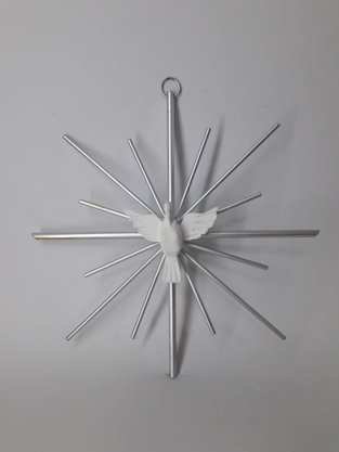 Divino Espírito de Metal 15 cm -