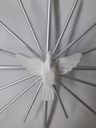 Divino Espírito de Metal 15 cm -