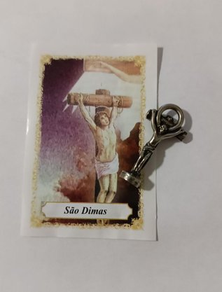 Imagens de Bolso com Oração 2,5 cm - São Dimas