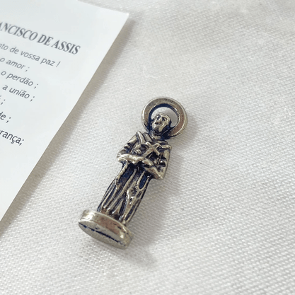 Imagens de Bolso com Oração 2,5 cm -  São Francisco de Assis