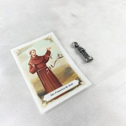 Imagens de Bolso com Oração 2,5 cm -  São Francisco de Assis