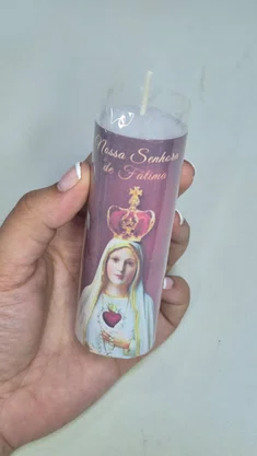 Kit 6 un Vela Votiva 3,5x10 cm - Nossa Senhora de Fátima
