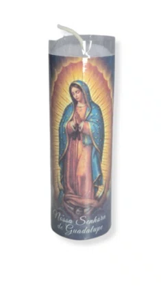 Kit 6 un Vela Votiva 3,5x10 cm - Nossa Senhora de Guadalupe