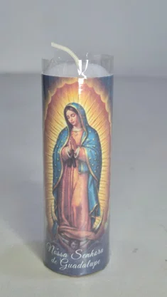 Kit 6 un Vela Votiva 3,5x10 cm - Nossa Senhora de Guadalupe