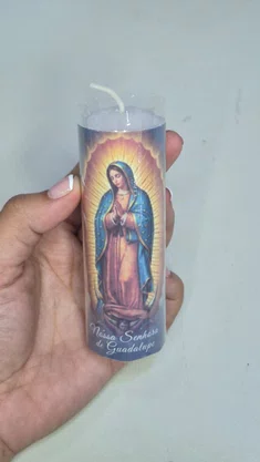 Kit 6 un Vela Votiva 3,5x10 cm - Nossa Senhora de Guadalupe