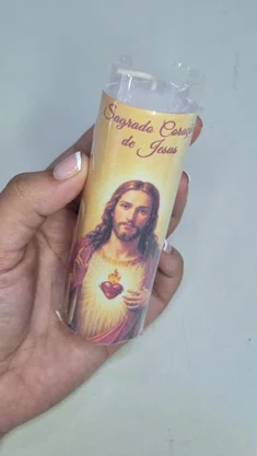 Kit 6 un Vela Votiva 3,5x10 cm - Sagrado Coração de Jesus