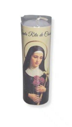 Kit 6 un Vela Votiva 3,5x10 cm - Santa Rita de Cássia