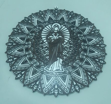 Mandala 40 cm 1 Camada - Imaculado Coração de Maria -