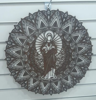 Mandala 40 cm 1 Camada - Imaculado Coração de Maria -
