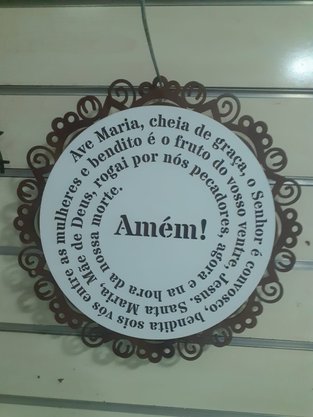 Mandala 40 cm 1 Camada - Oração Ave Maria