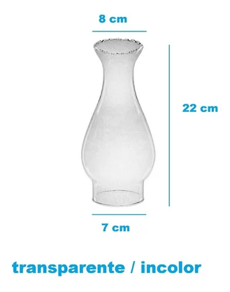 Manga Babada Pequena Boca 7,5 Transparente Vidro  -