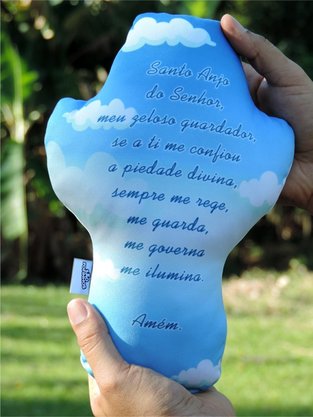 Nana-Neném - Anjo da Guarda-Oração no Verso (azul) -
