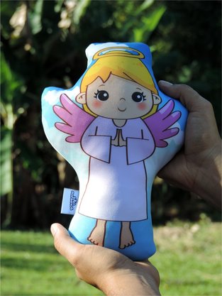 Nana-Neném - Anjo da Guarda - Oração no Verso (rosa) -