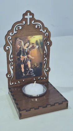 Oratório São Miguel com 1 vela 3D