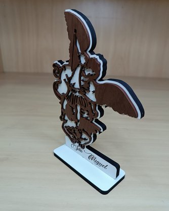 Pedestal de Mesa São Miguel Arcanjo 16 cm - MDF
