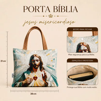 Porta Bíblia - Jesus Misericordioso