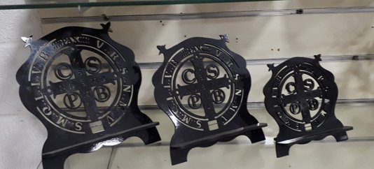 Porta Bíblia Pequena em MDF - São Bento -