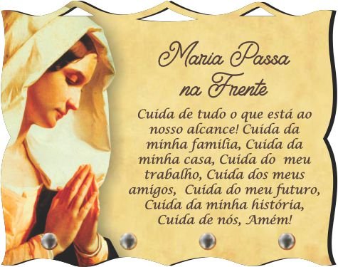 Porta Chaves com Imagem Fotográfica - Maria Passa á Frente -