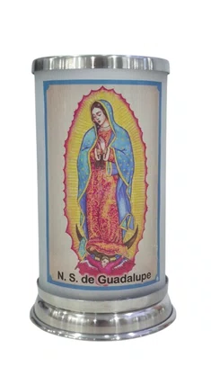 Porta Vela  com Imagem Colorida - N. S. de Guadalupe -