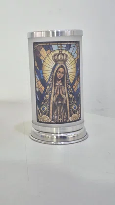 Porta Vela com Imagem Colorida Vitral - N. S. Aparecida