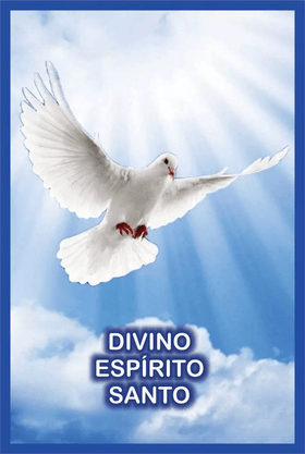 Porta Vela  com Imagem Colorida - Divino Espírito Santo -