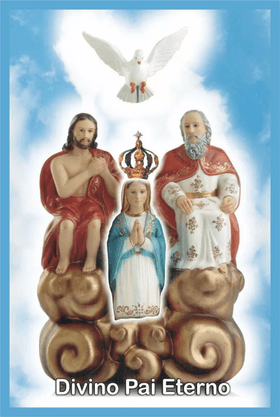 Porta Vela  com Imagem Colorida - Divino Pai Eterno -