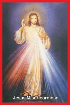 Porta Vela  com Imagem Colorida - Jesus Misericordioso -