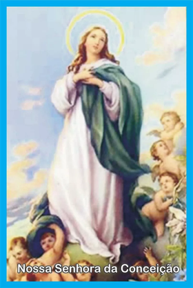 Porta Vela  com Imagem Colorida - N. S. da Conceição -