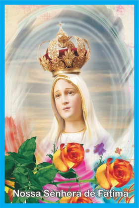 Porta Vela  com Imagem Colorida - N. S. de Fátima -