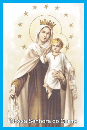 Porta Vela  com Imagem Colorida - N. S. do Carmo -