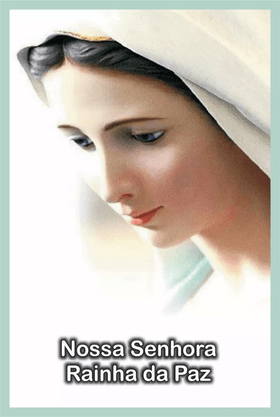 Porta Vela  com Imagem Colorida - N. S. Rainha da Paz -