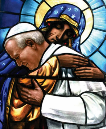 Porta Vela  com Imagem Colorida - Papa São João Paulo II (mosaico) -