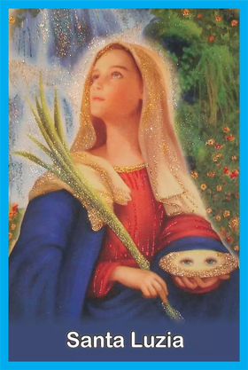 Porta Vela  com Imagem Colorida - Santa Luzia -