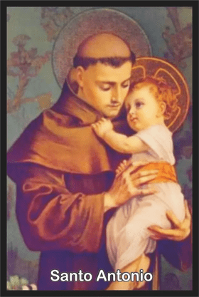 Porta Vela  com Imagem Colorida - Santo Antônio -
