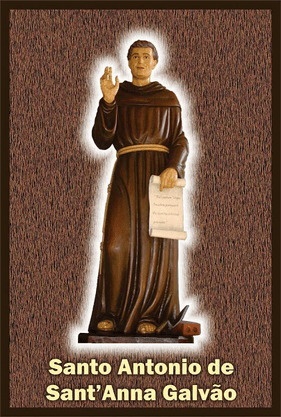 Porta Vela  com Imagem Colorida - Santo Frei Galvão -