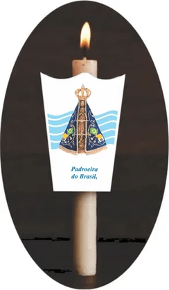 Protetor de Velas N. S. Aparecida  - Pacote com  50 Unidades
