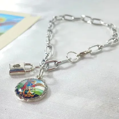 Pulseira  Cadeado São Miguel Arcanjo Consagração Santo